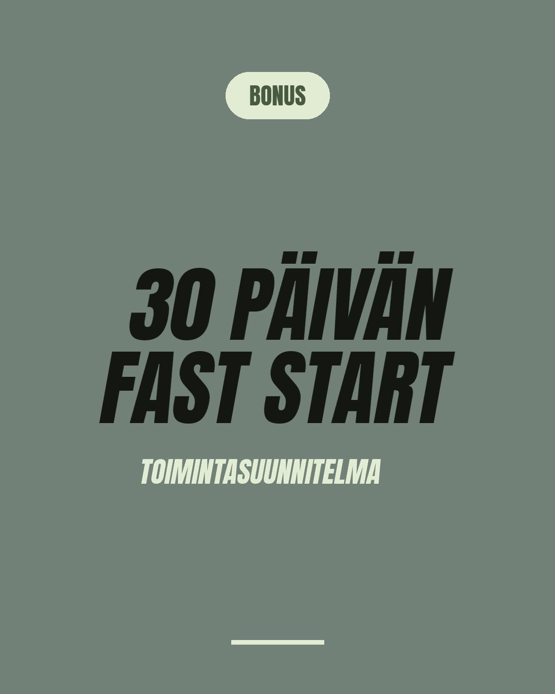 30 päivän Fast Start -toimintasuunnitelma – kansikuva